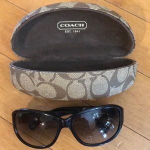 Coach med Frame Sunglasses with Coach Case